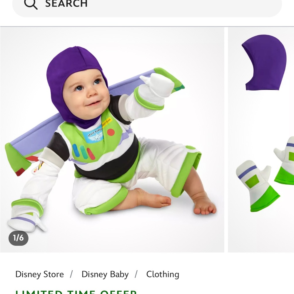 Buzz Lightyear Costume 18-24 months used once hand washed